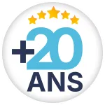 Médaillon plus de 20 ans d'expérience integraphone